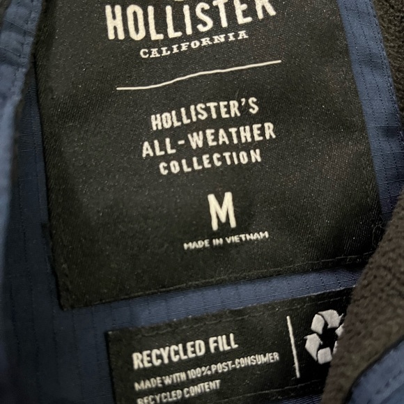 Hollister Men's Blue Hooded Jacket Size Medium - Picture 5 of 10